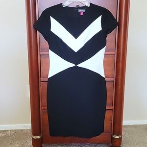 Vince Camuto Black & White Chevron Dress, 2P